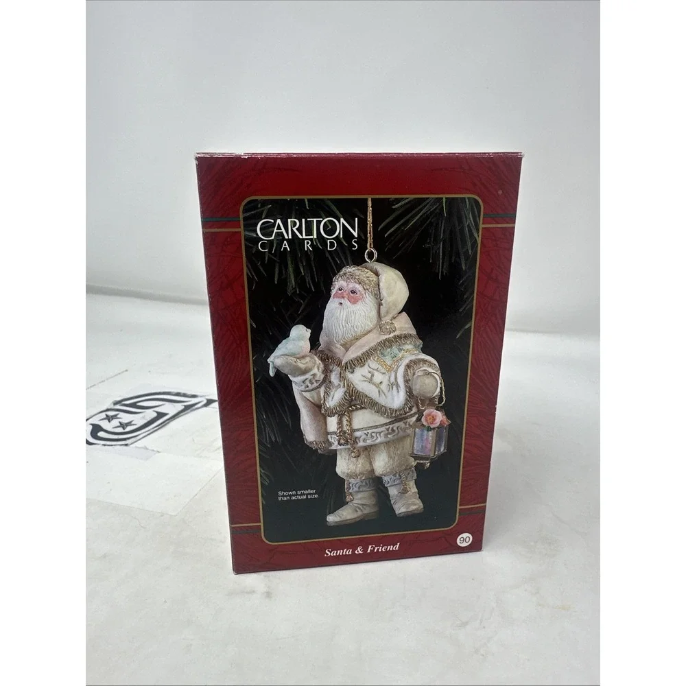 Santa And‎ Friend, Carlton Cards Christmas Ornament Heirloom Collection Vintage